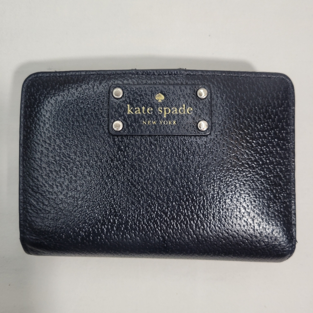 Kate Spade Tellie Wallet, Black Leather & Gold Hardware